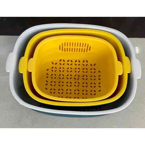Миска з ситом Stenson R-90353-30 30х24.5 см Киев