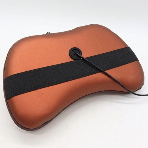Массажная подушка инфракрасный роликовый массажер для шеи и спины Massage Pillow 19125 коричневая Київ - зображення 7