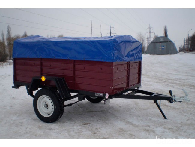 Тент на легковий причіп Бобер 2,10 х 1,30 ПВХ Єврофура Баришівка - зображення 2