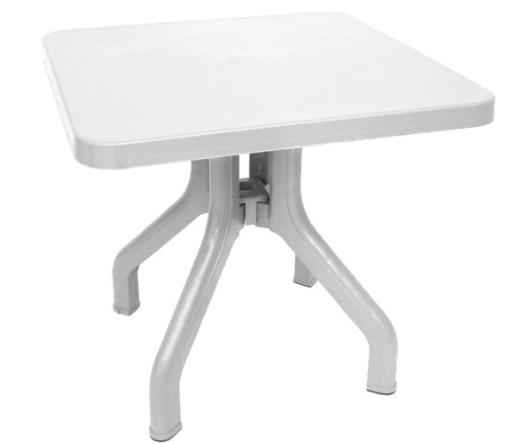 Стіл Прима квадратний складний пластиковий 80*80 білий колір Днепр - изображение 3
