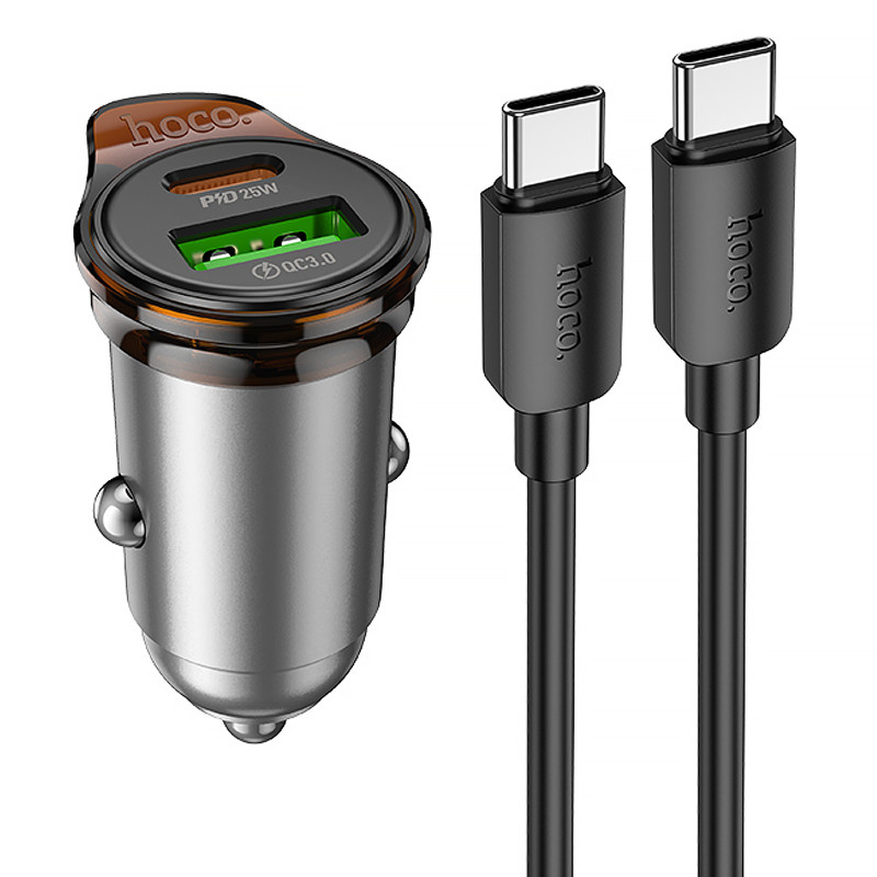 АЗУ Hoco NZ16A Rigorous 43W (1USB-A/1C) + кабель Type-C to Type-C Херсон - зображення 1