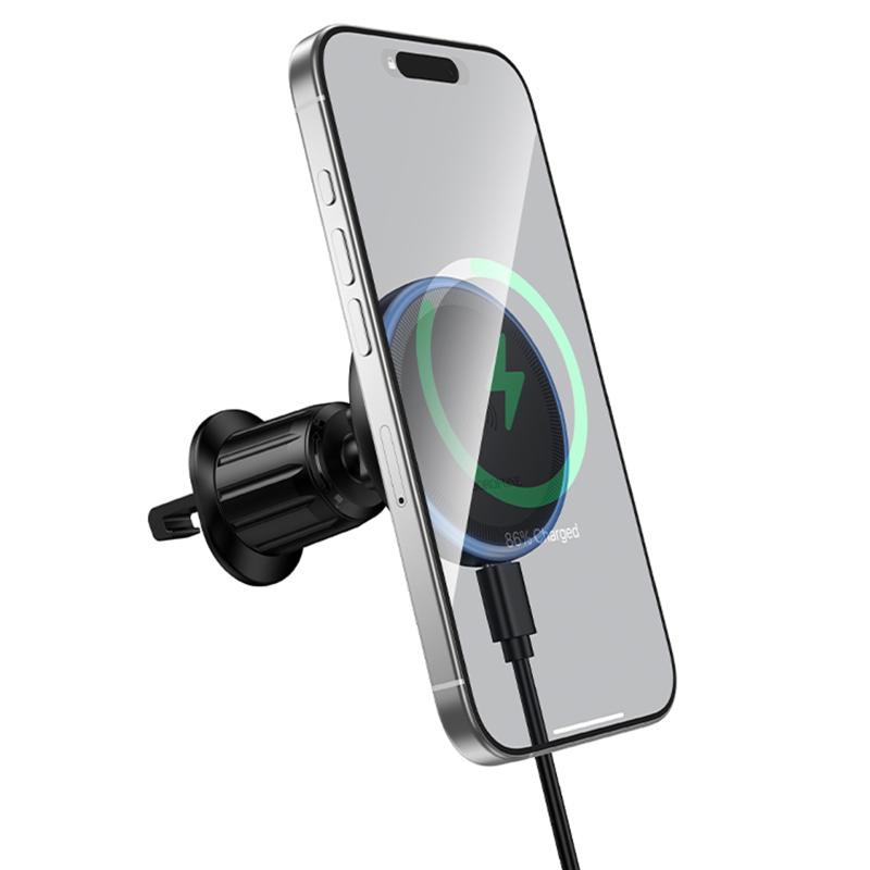 Автодержатель с БЗУ Borofone BH224 Flash 15W (air outlet) Херсон - изображение 6