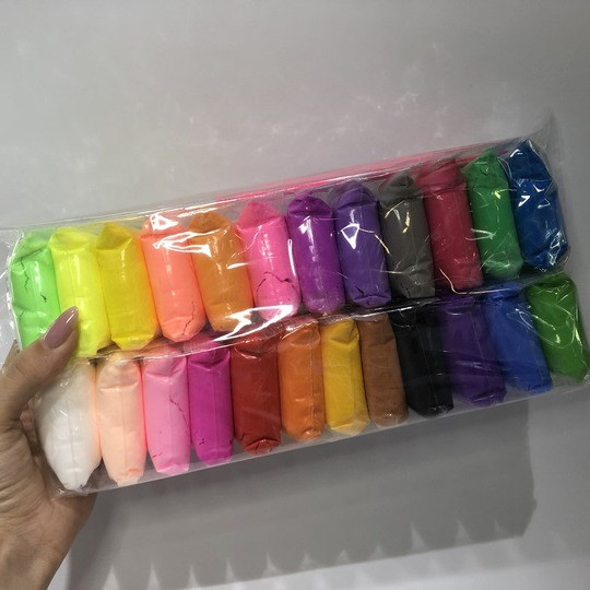 Легкий повітряний пластилін 24 кольори для ліплення з інструментами набір для творчості художній Львів - зображення 1