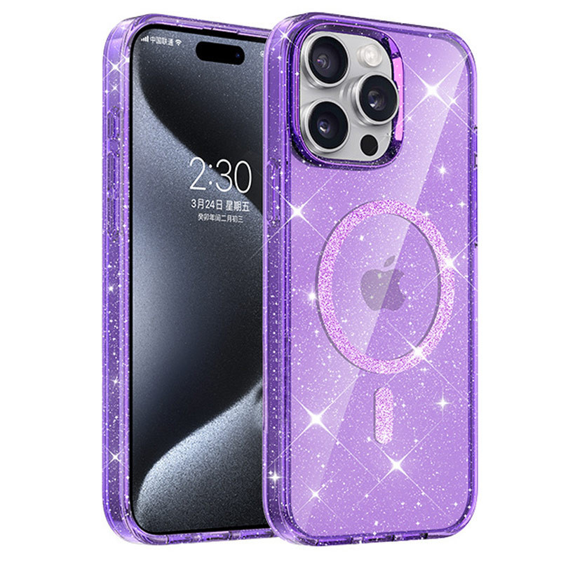 Чехол TPU Eclipse Sparkle (MagFit) для Apple iPhone 14 Pro (6.1") Херсон - зображення 1