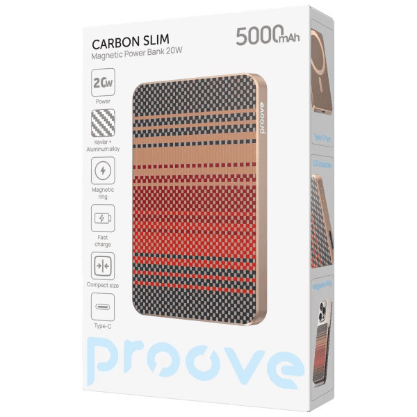 Power Bank Proove Carbon Slim 20W 5000mAh Glowrise (PBCS20010052) Харків - зображення 7