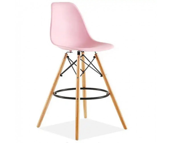 Стілець Тауер Вуд барний високий рожевий Дніпро - зображення 1
