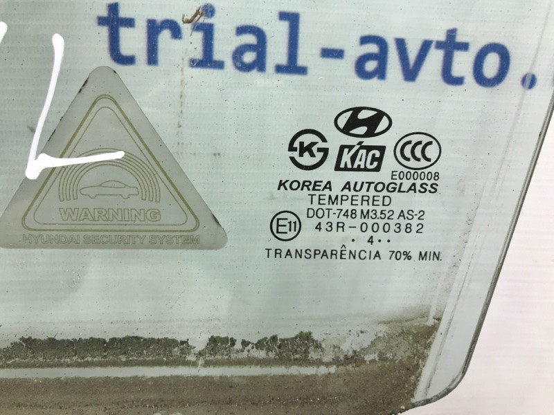 Стекло двери переднее левое Hyundai Tucson 2004-2009 82410-2E000 (Арт. 31577) Киев - изображение 3