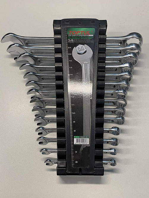 Набор рожково-накидных ключей TOPTUL 14 шт. 6-24мм GAAC1401 Харків - зображення 3