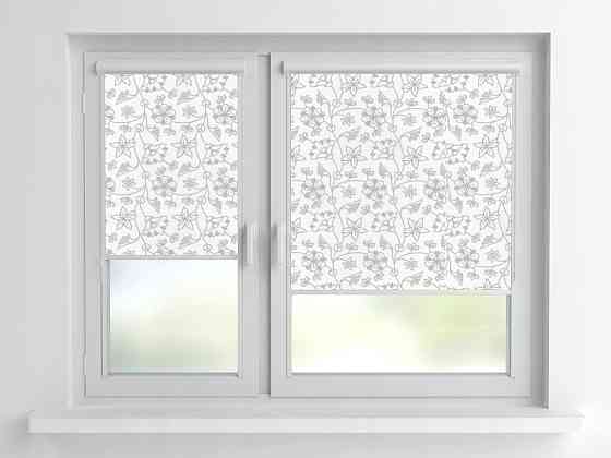 Рулонна штора Rolets Квіти 2-52721-450 45x170 см закритого типу Біла Київ