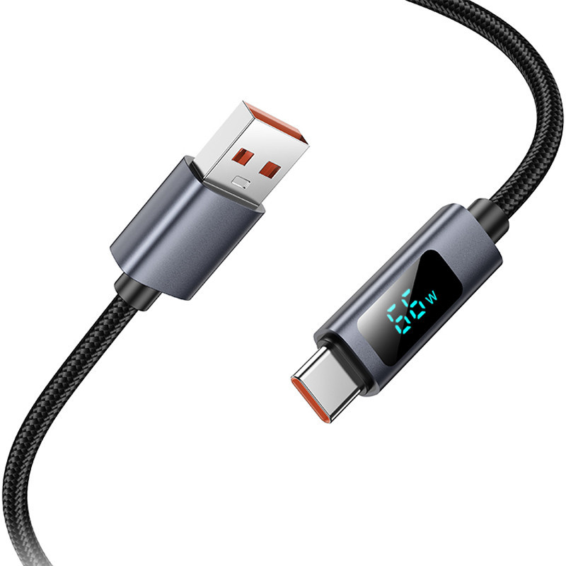 Дата кабель Hoco X112 Favor with display USB to Type-C 5A (1m) Херсон - изображение 4