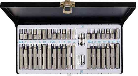 Набор насадок MASTERTOOL TORX/HEX/SPLINE 40 шт в металлическом кейсе 78-1240 Харків