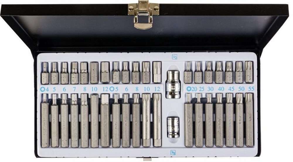 Набор насадок MASTERTOOL TORX/HEX/SPLINE 40 шт в металлическом кейсе 78-1240 Харків - зображення 3