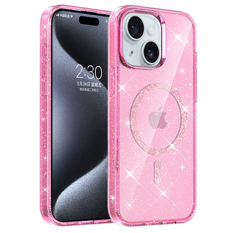 Чехол TPU Eclipse Sparkle (MagFit) для Apple iPhone 15 (6.1") Херсон - зображення 1