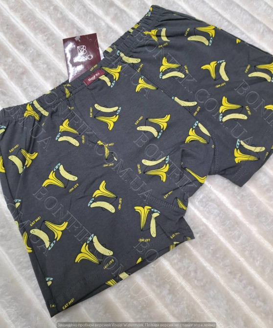 Мужские хлопковые боксеры с принтом бананов ТМ "BONO" (арт. МШ 950311) Кривий Ріг - зображення 2