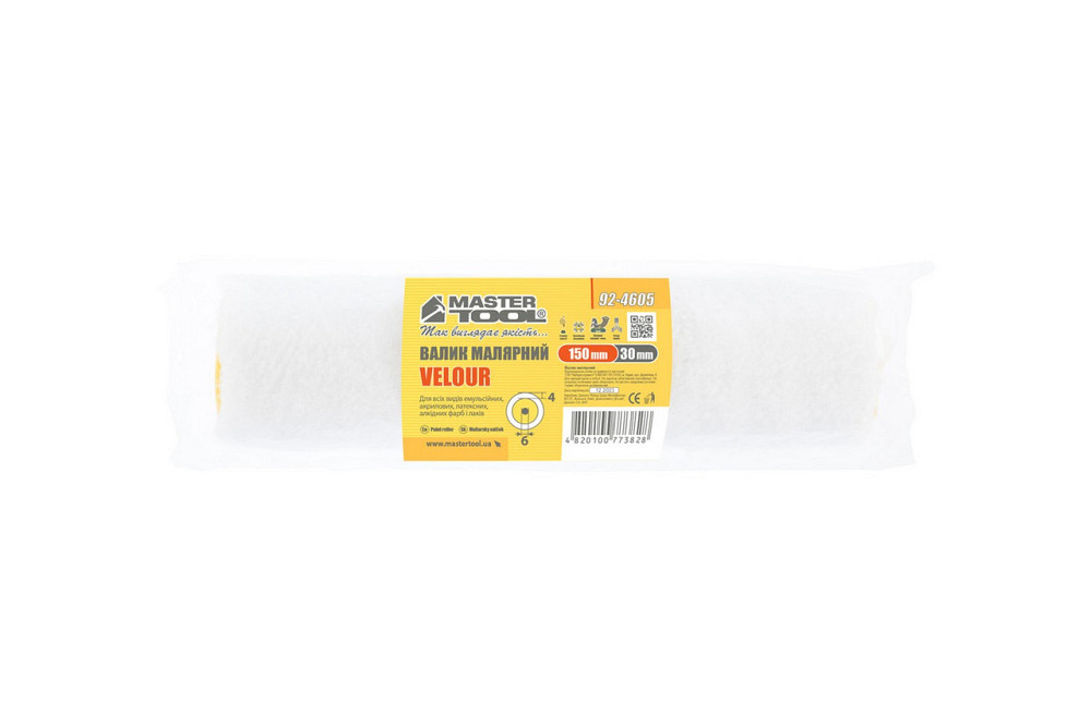 Валик малярный MASTERTOOL Velour 30/150/4 мм Ø 6 мм 92-4605_Р Харьков - изображение 3
