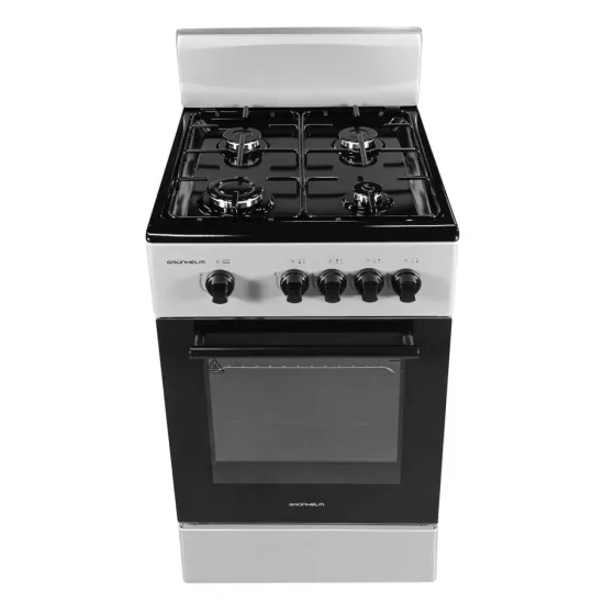Плита кухонная газовая Grunhelm G4F5600G 497х627х872мм (50 см) 4 серая конфорки газконтроль духовка  Київ