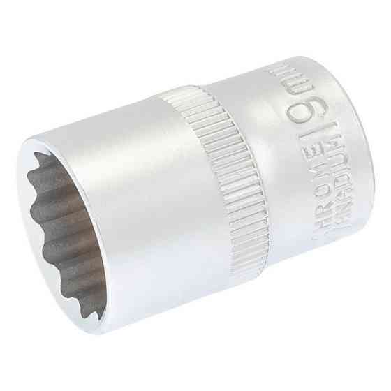 Головка торцевая MASTERTOOL 12-гранная ½" 19 мм L 40 мм CrV 78-0619 Харків