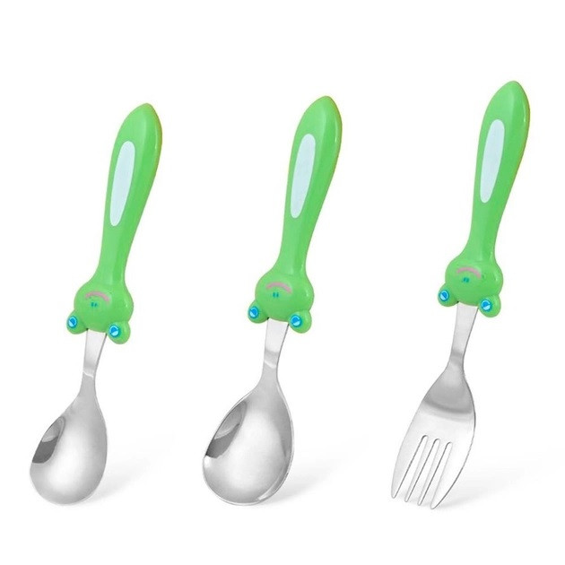 Набір дитячих столових приладів Fissman Жаба FS-3562 3 предмети Київ - зображення 1