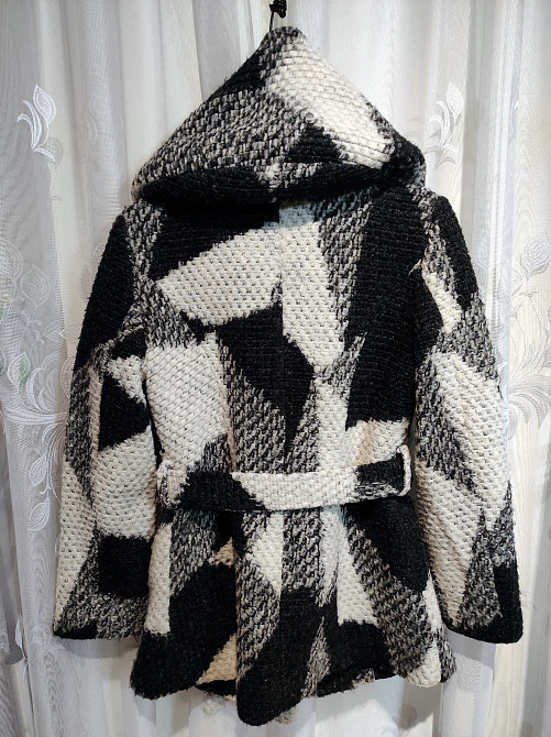 Півпальто(куртка)з каптуром,вовна,мохер, р.36,Premium Italian Fabric Самбір - зображення 3