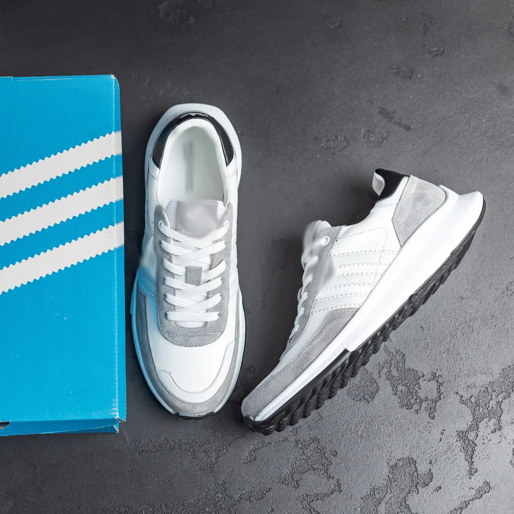 Мужские кожаные кроссовки Retropy Grey Київ - зображення 10