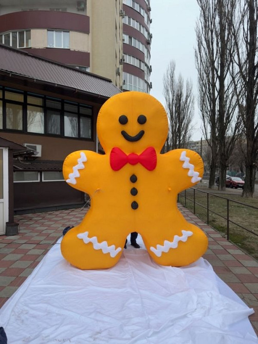 Зазивало надувний чоловічок. Вулична реклама бюджетна, мобільна, багаторазова. 3.4 метри Киев - изображение 2