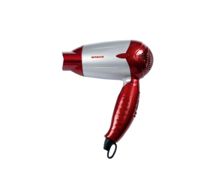 Фен дорожній Vitalex 90112 1200 Вт червоний (уцінка) Київ - зображення 1