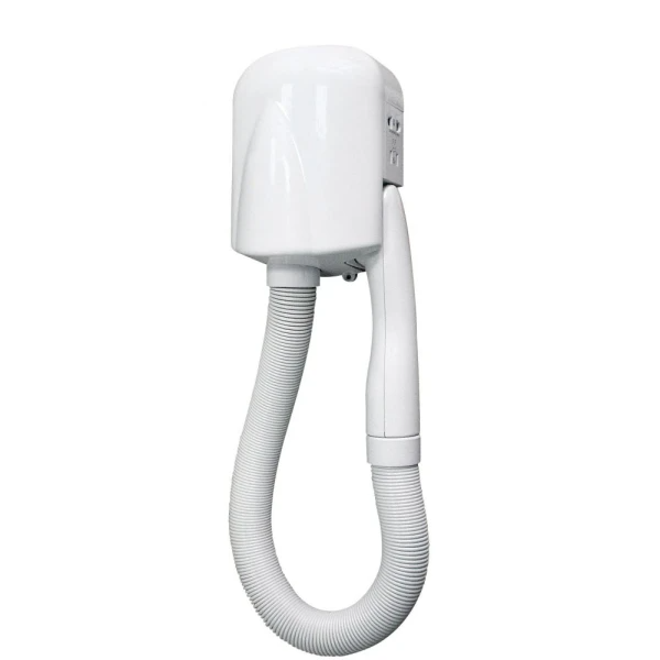 Фен для волос со шлангом и розеткой для бритвы белый пластик VAMA TINY Киев - изображение 1