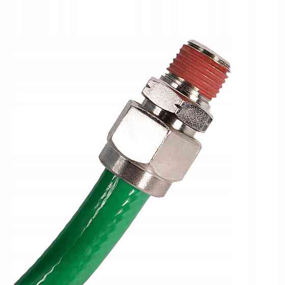 Шланг для компрессора спиральный полиуретановый 8*12мм 10м 1/4" внешняя резьба TOPTUL KHLC08100 Харків