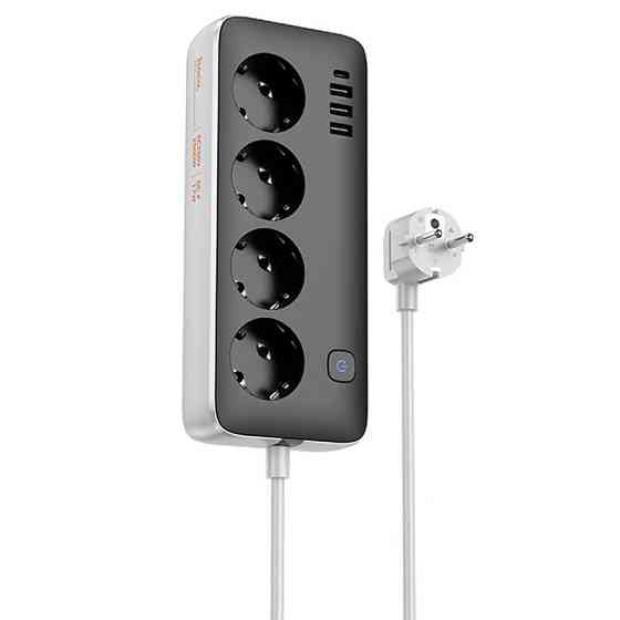 Удлинитель Hoco AC21 Sunlight 4-bit (1C/3A/4xSocket) (1.5m) Херсон