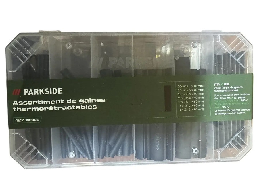 Набір термоусадок 127 шт Parkside в пластиковому кейсі Косів - зображення 2