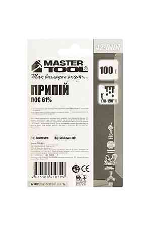 Припой для пайки MASTERTOOL ПОС 61% Ø 1 мм 100 г катушка 42-0107 Харків