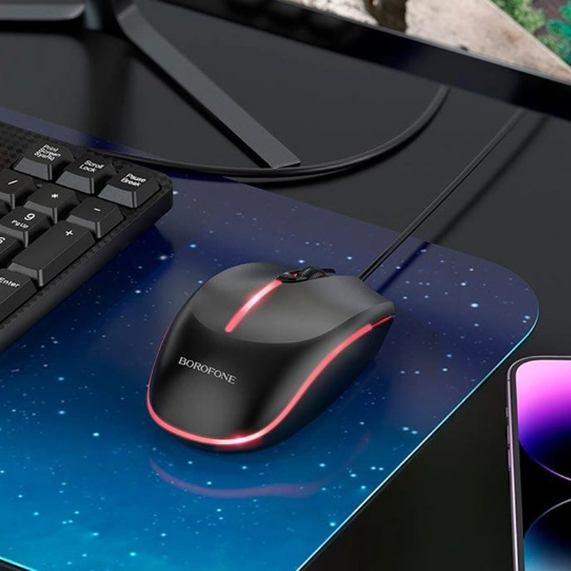 Мышь проводная Borofone BG10 Soaring Херсон - зображення 7
