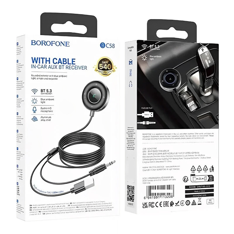 Bluetooth аудио ресивер Borofone BC58 Gamble (USB+Jack 3,5mm) Херсон - изображение 5