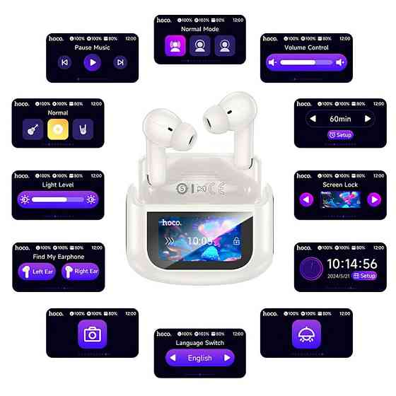 Беспроводные TWS наушники Hoco EQ21 Sandy with Touch Screen ANC+ENC Херсон