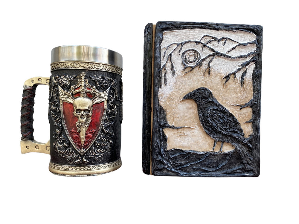 Подарочный набор Кружка 3 Крылатая Череп и Блокнот 3 «Тень Ворона» Київ - зображення 1