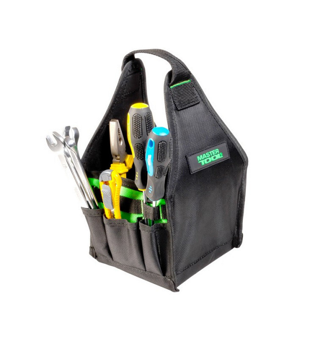 Сумка для инструментов открытая MASTERTOOL 160х170х310 мм 8 карманов усиленное дно 1680 DEN 79-1930 Харків - зображення 7