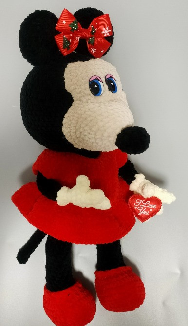 Мі́нні Ма́ус 43 см мишка іграшка м'яка в'язана плюшева сувенір подарунок Handmade Нововолынск - изображение 2