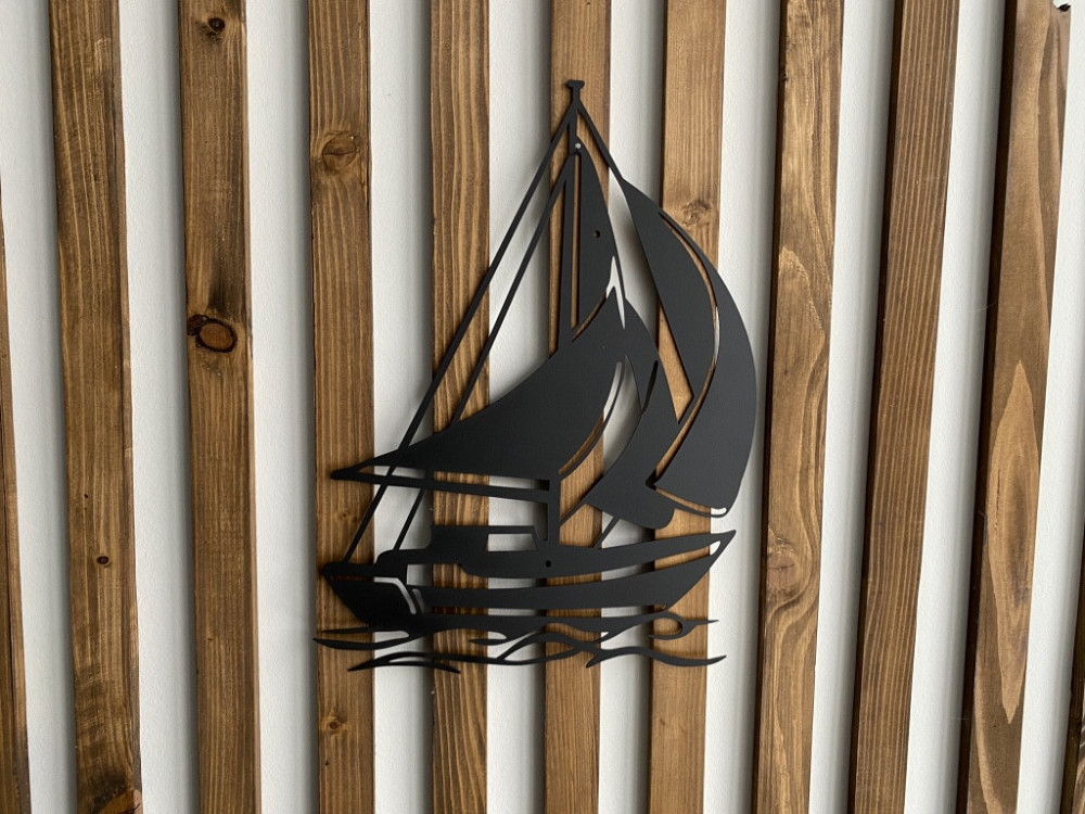 Настенный декор панно картина лофт из металла Корабль Киев - изображение 5