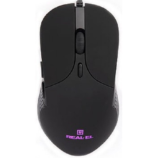 Мишка REAL-EL RM-295 USB Black (EL123200031) Харьков - изображение 1