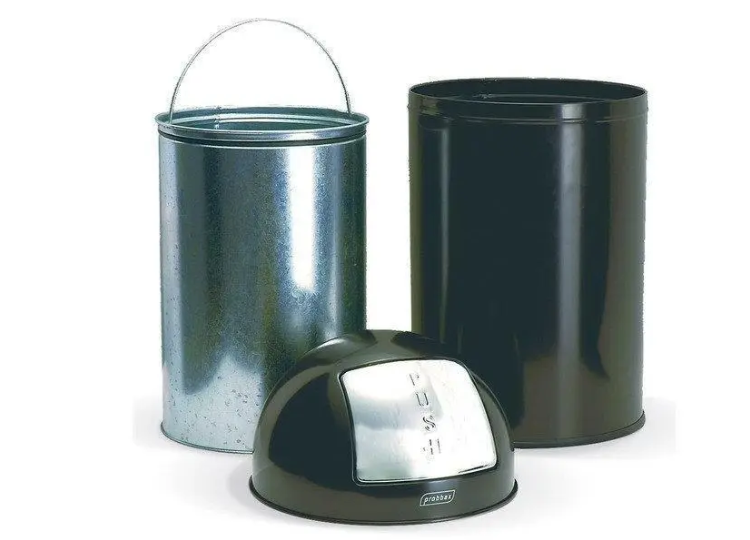 Купольная урная с нажимной крышкой Probbax 40л черная Київ - зображення 2