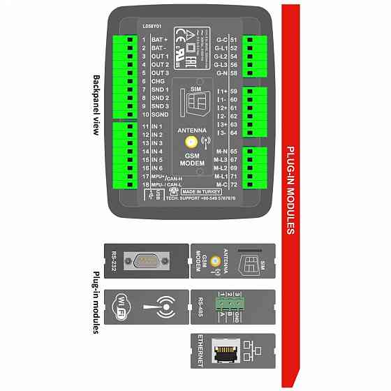 DATAKOM D-200-MK3 Багатофункціональний контролер генератора з MPU Київ