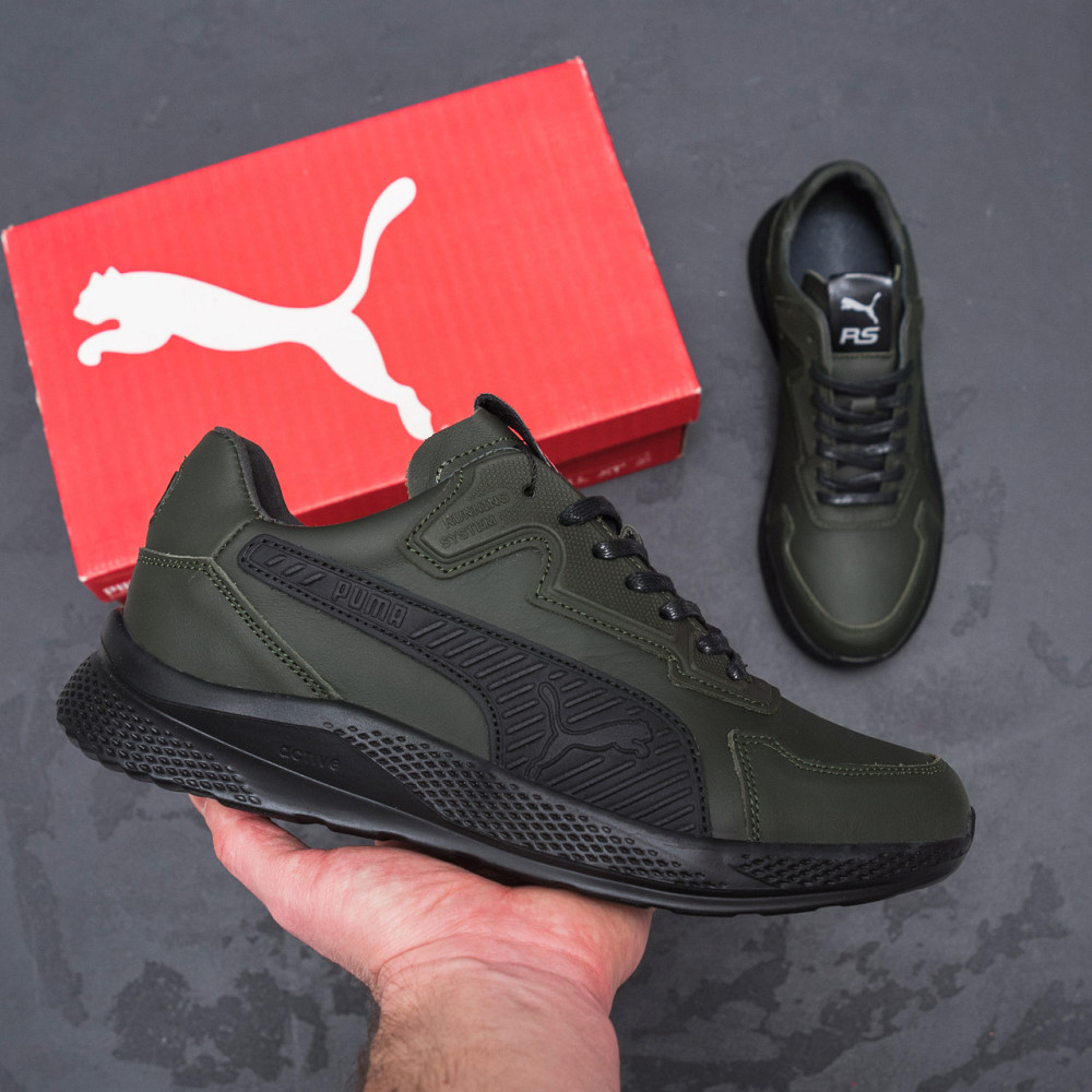 Мужские кожаные кроссовки Pm RS Green Київ - зображення 8