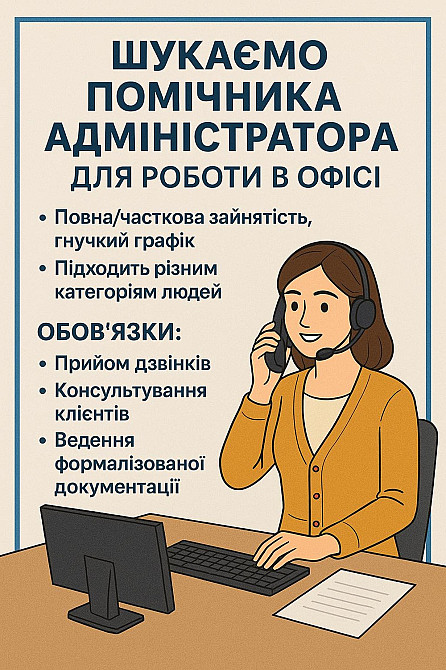 Помічник адміністратора Київ - зображення 1
