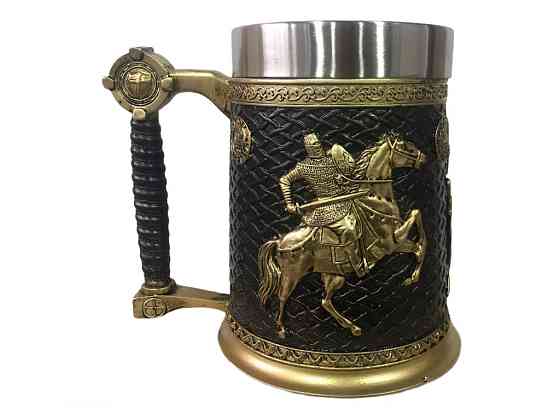 Чашка 3 Череп пивная кружка Рыцарь на лошади 3 Рыцаря Крестоносец Киев