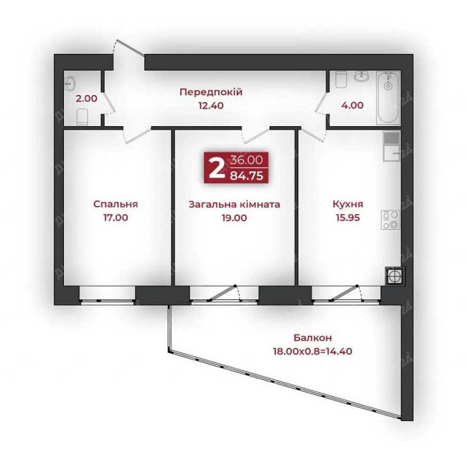 продажа 2-к квартира Полтава, Шевченковский, 78210 $ Полтава - зображення 11