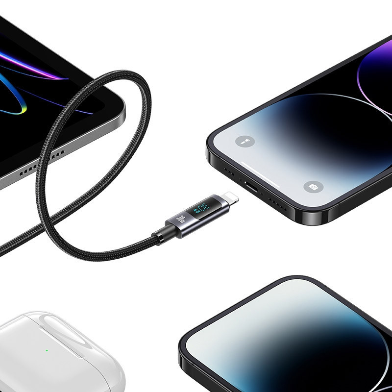 Дата кабель USAMS US-SJ672 Digital Display Sufeng Ser. Type-C to Lightning 30W (1.2m) Херсон - изображение 4