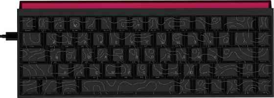 Клавиатура компьютерная проводная Ajazz NK68 Red switches Side Contour Black NK68-R-S-B черная Київ