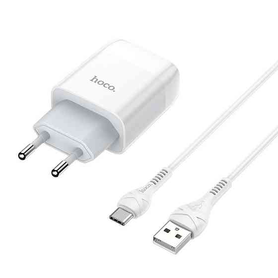 СЗУ Hoco C73A Glorious 2.4A (2USB-A) + кабель USB to Type-C Херсон