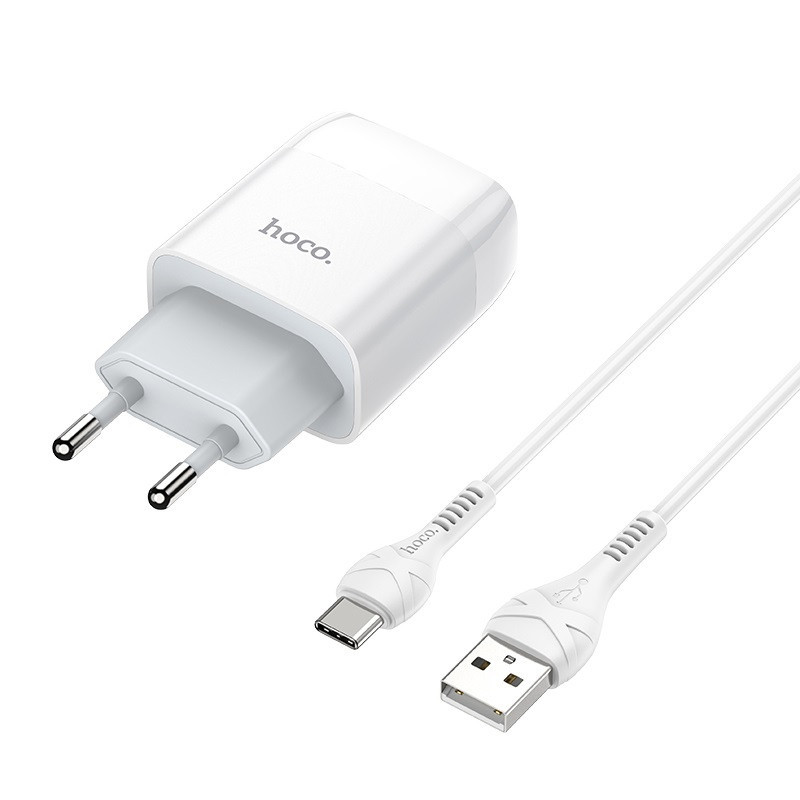 СЗУ Hoco C73A Glorious 2.4A (2USB-A) + кабель USB to Type-C Херсон - зображення 2