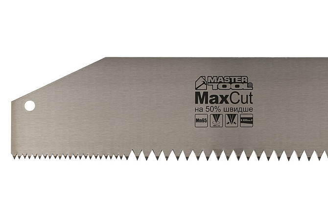 Ножовка столярная MASTERTOOL 2TPI/5TPI MAX CUT 400 мм закаленный зуб 2-D заточка полированная 14-270 Харьков - изображение 2